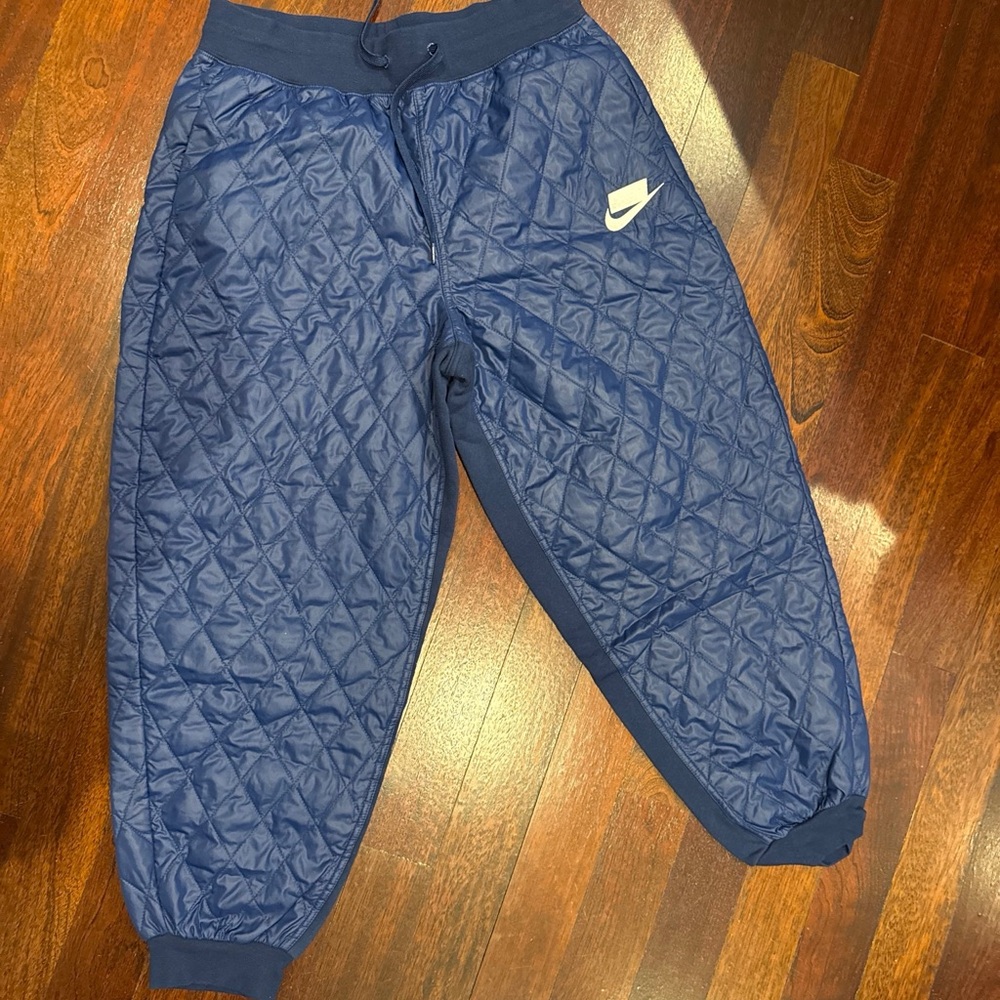 Nike Blue Quilted Joggers